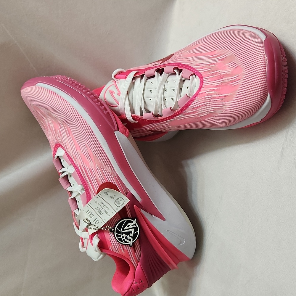Nike Air Zoom GT Cut 2.0 Hyper Pink Fireberry Athletic Sneakers (W Size 8.5) - Picture 4 of 15